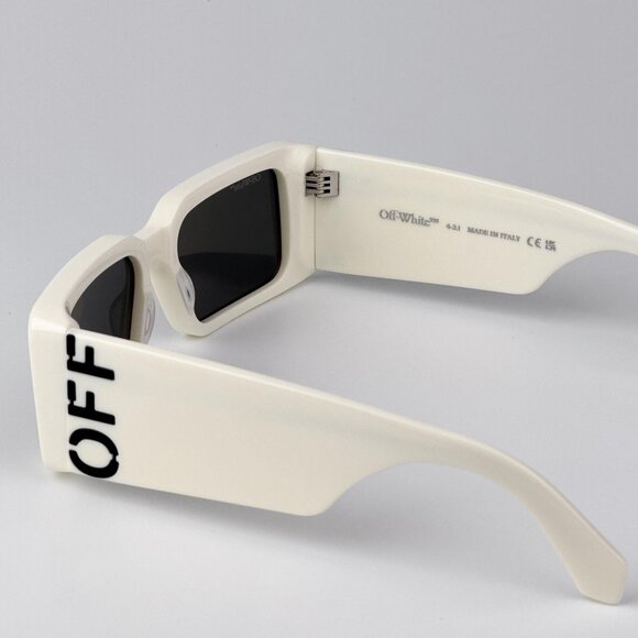 Off-White MILANO Sunglasses – White Square Frame Grey Lenses |Model OERI097 0107 main image 12